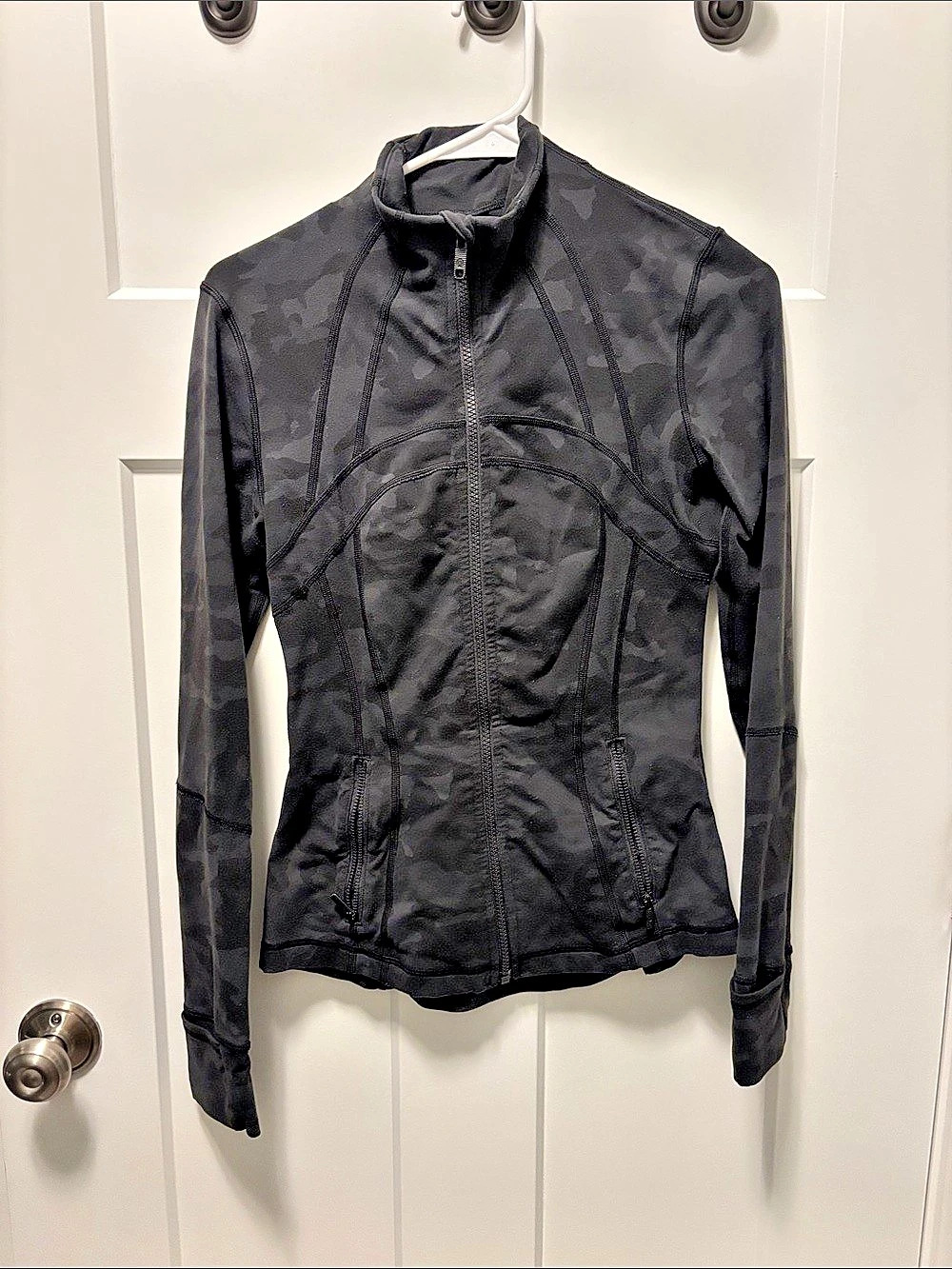 Lululemon Define Jacket Women's Black Camo Zip Jacket